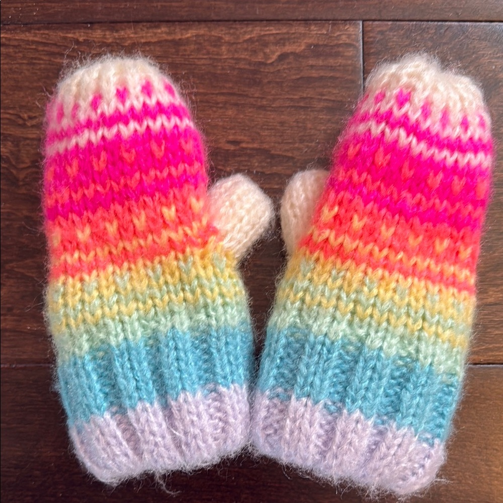 Baby Gap Baby Girls Colorful Baby Mittens!